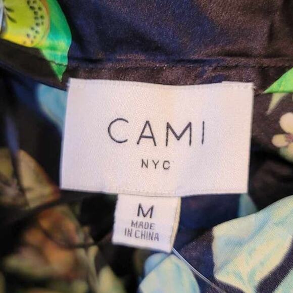 CAMI NYC Darby Silk Bodysuit Kiwi Floral Medium NWOT - Picture 3 of 7